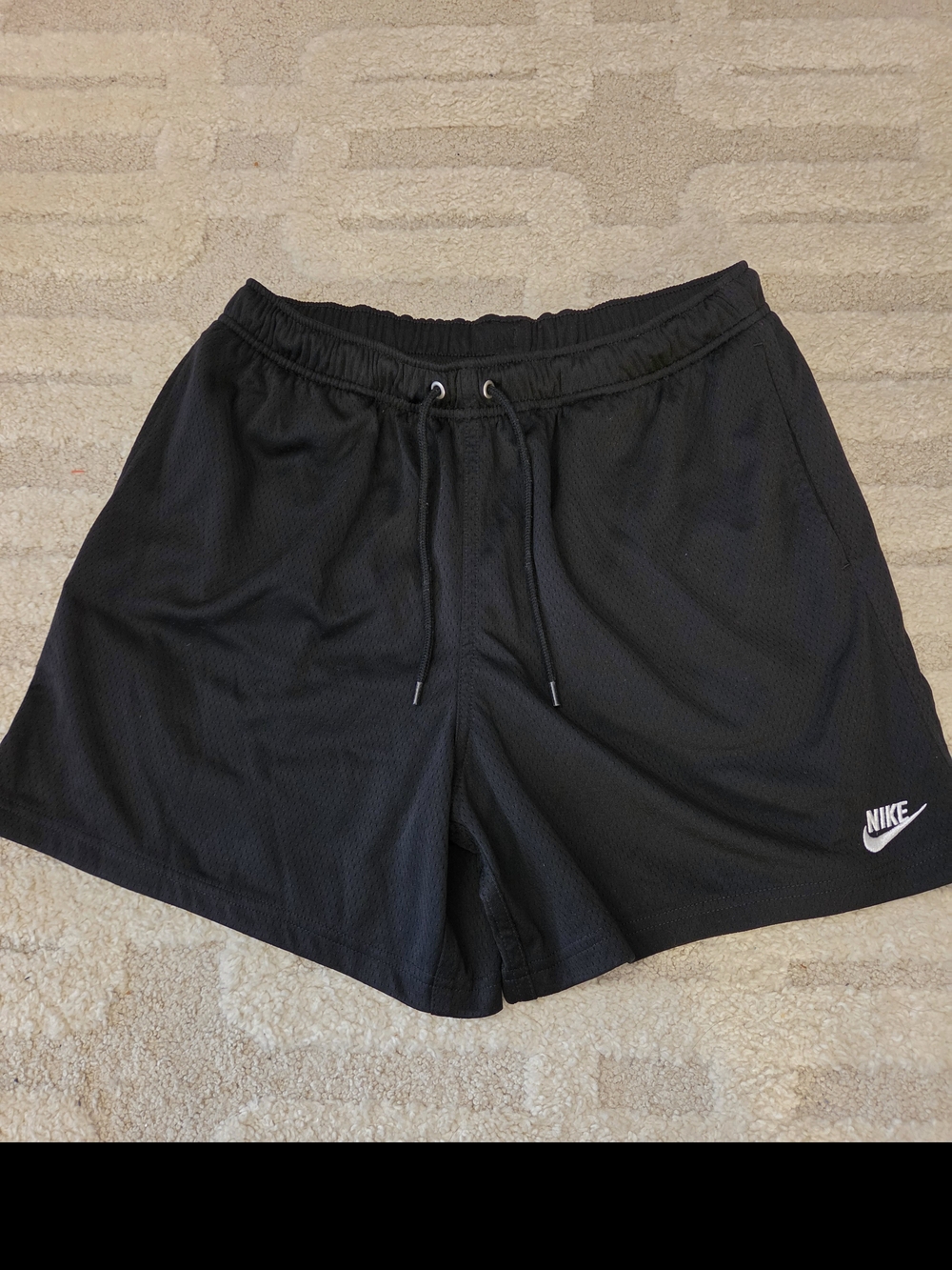 Nike Women's Black Athletic Mesh Training Shorts, Size Medium